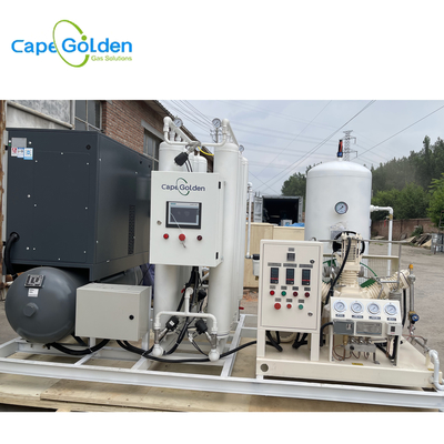 Производственная установка 200bar газа кислорода системы цилиндра кислорода 90~99% заполняя