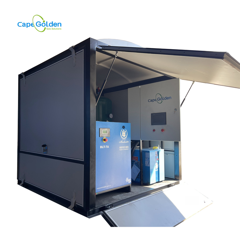 Containerized мобильные генераторные станции кислорода 4-200Bar для заполняя цилиндров