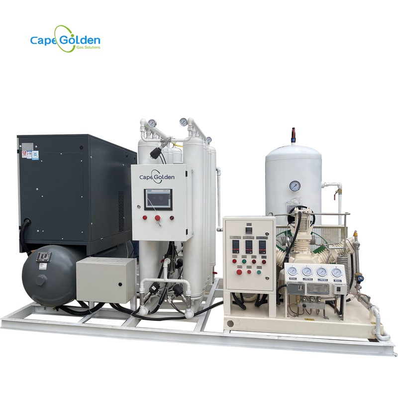 Завод Refill цилиндра кислорода оборудования поколения газа кислорода 90~99% медицинский с бензоколонкой цилиндров
